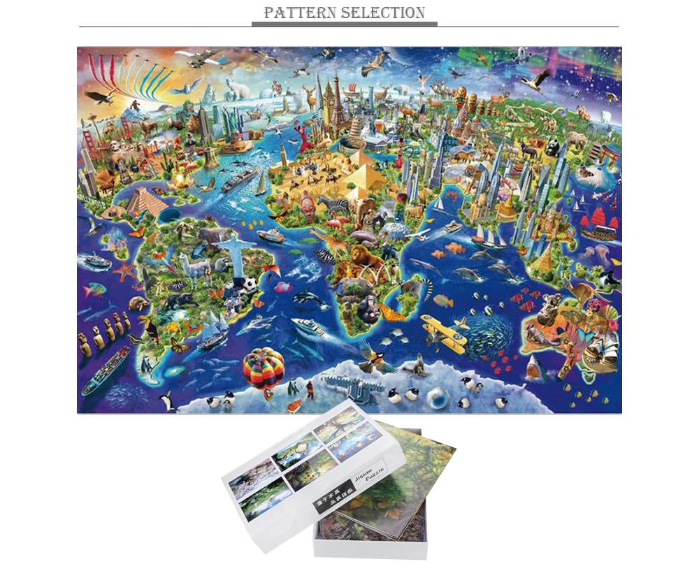 1000 Piece Jigsaw PuzzleScenic World Landmarks Picture Educational Toys Gifts